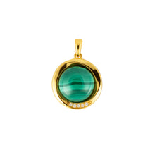 Load image into Gallery viewer, Malachite Green Crystal Pendant Necklace